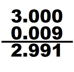 Subtraction of Decimal