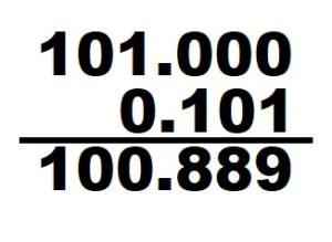 Subtraction of Decimals