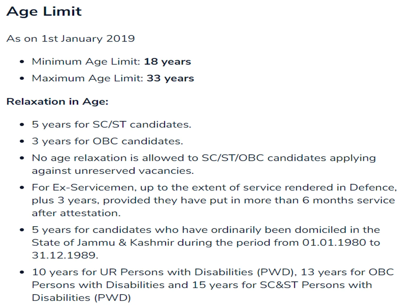 Age Limit Age Limit