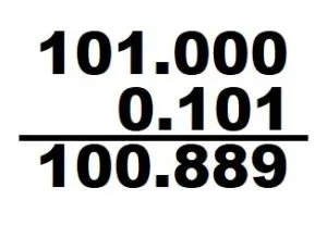 Subtraction of Decimals